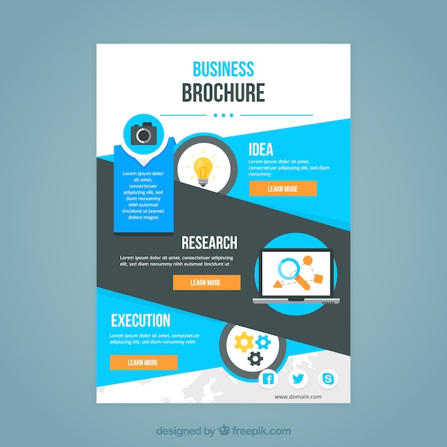 Flat business brochure in a5 size