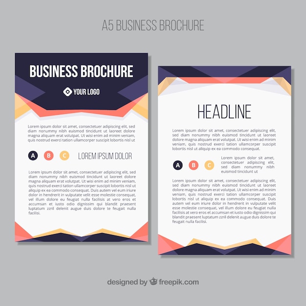 Flat business brochure in a5 size