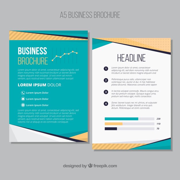 Flat business brochure in a5 size