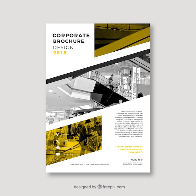 Free vector flat business brochure in a5 size