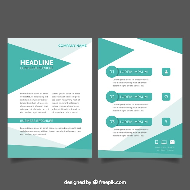 Flat business brochure in a5 size