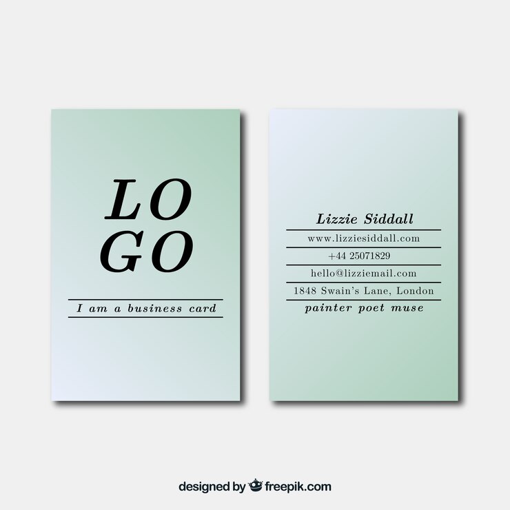 Free Vector flat business card template