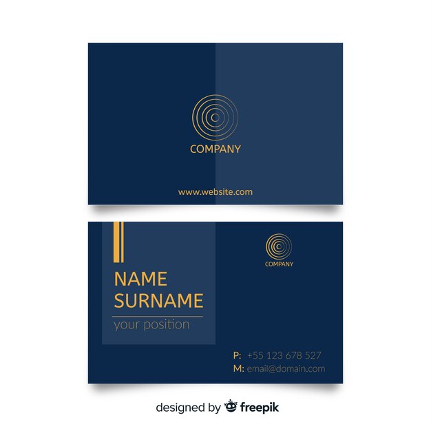 Flat business card template