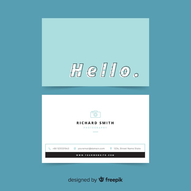 Flat business card template