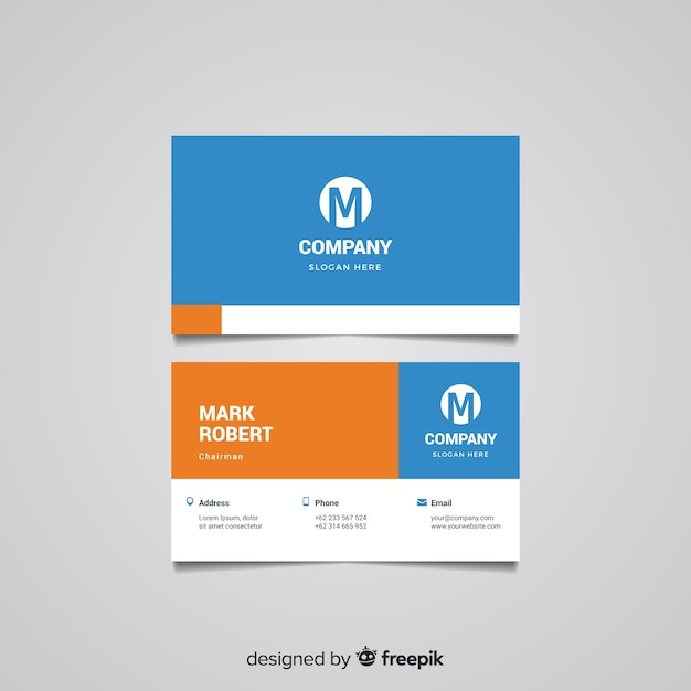 Free vector flat business card template