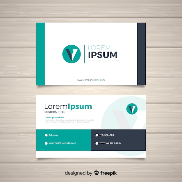 Free vector flat business card template