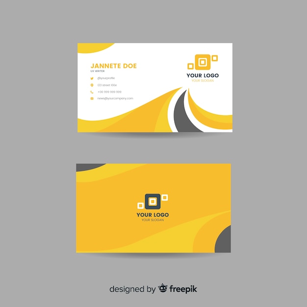 Free vector flat business card template