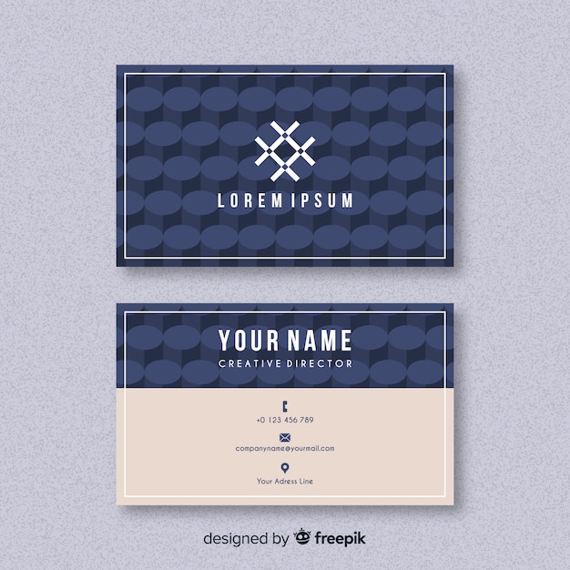 Flat business card template