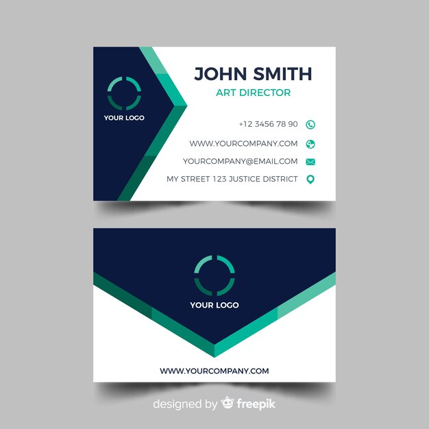 Free vector flat business card template