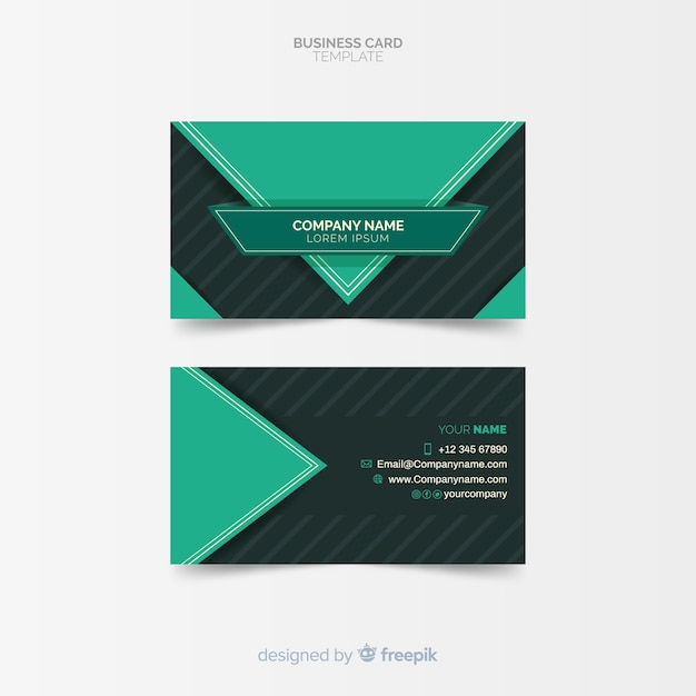 Flat business card template