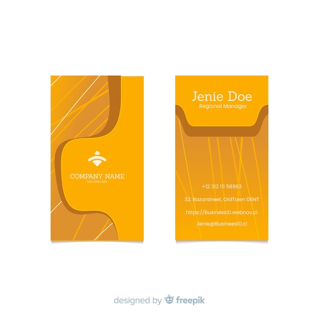 Flat business card template