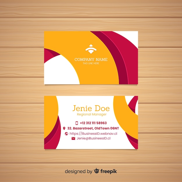 Free vector flat business card template