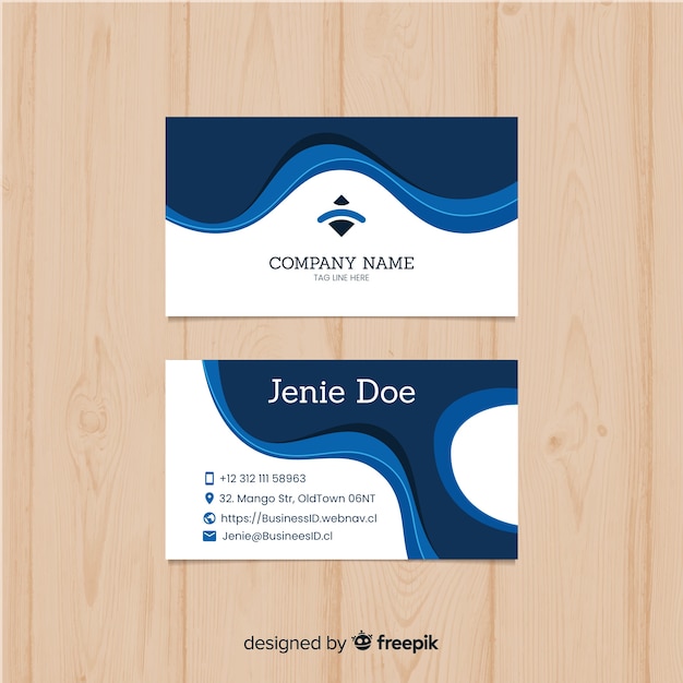 Free vector flat business card template