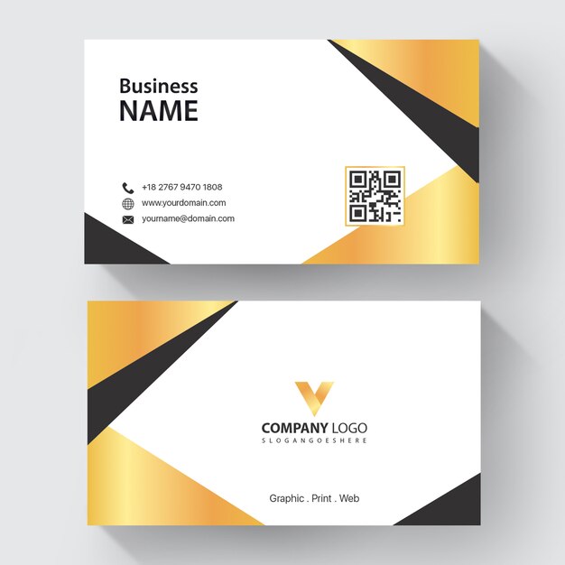 Flat business card