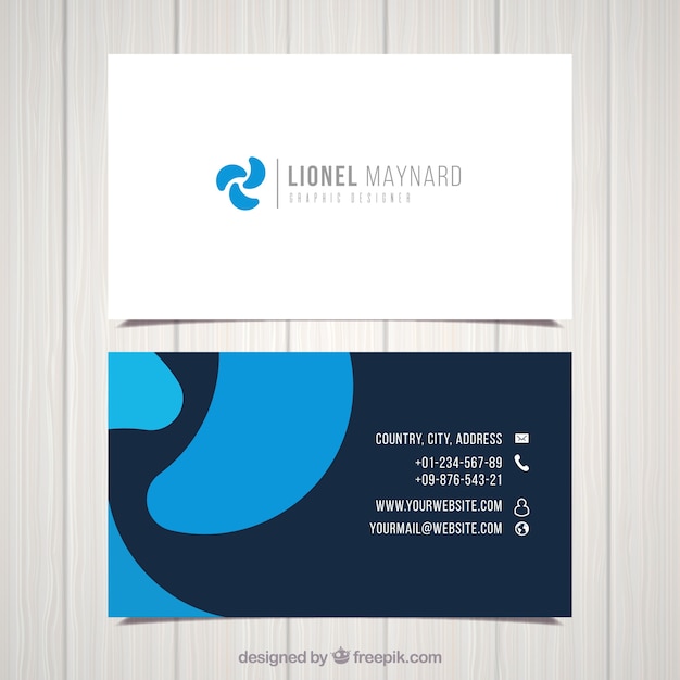 Flat business card