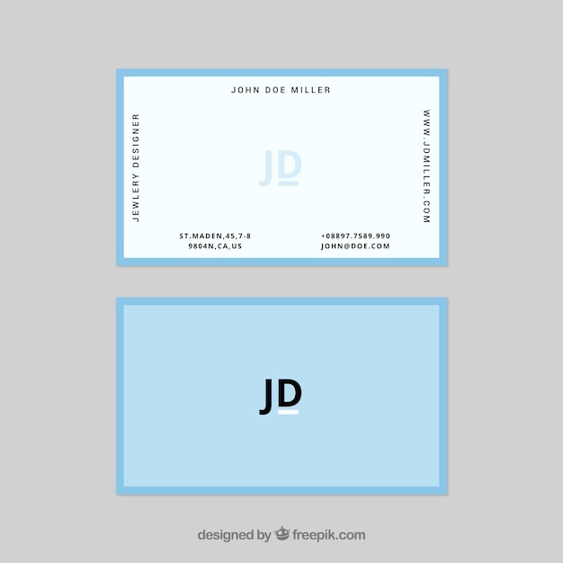 Flat business card