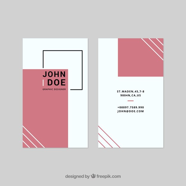 Flat business card