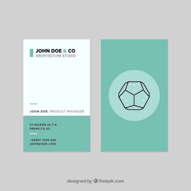 Flat business card