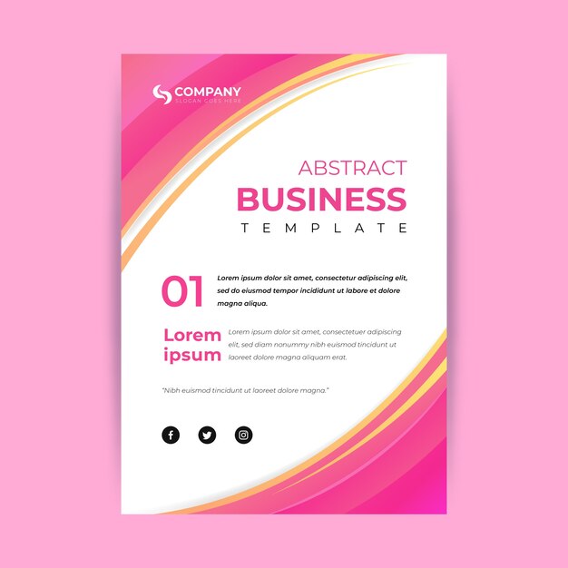 Flat business flyer template