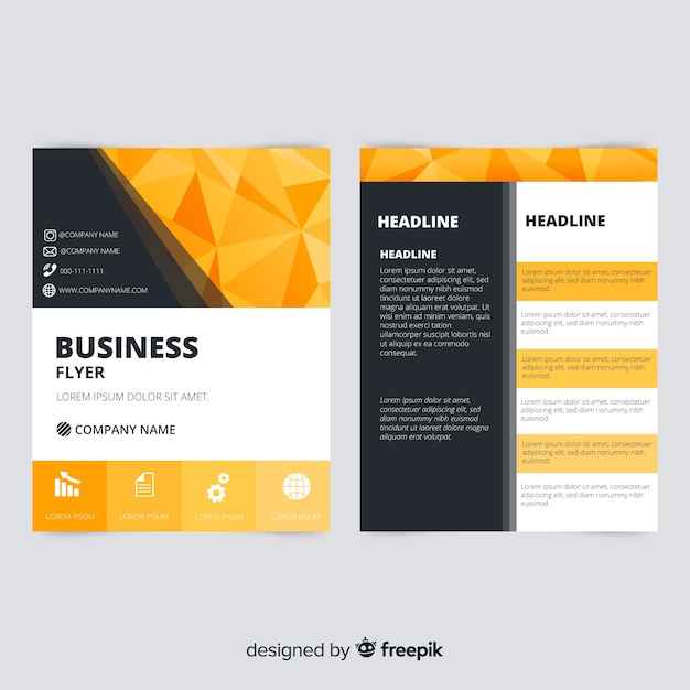 Free vector flat business flyer