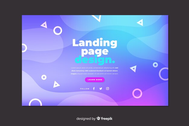 Flat business landing page template