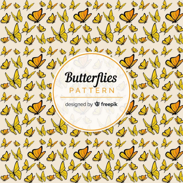 Flat butterflies pattern