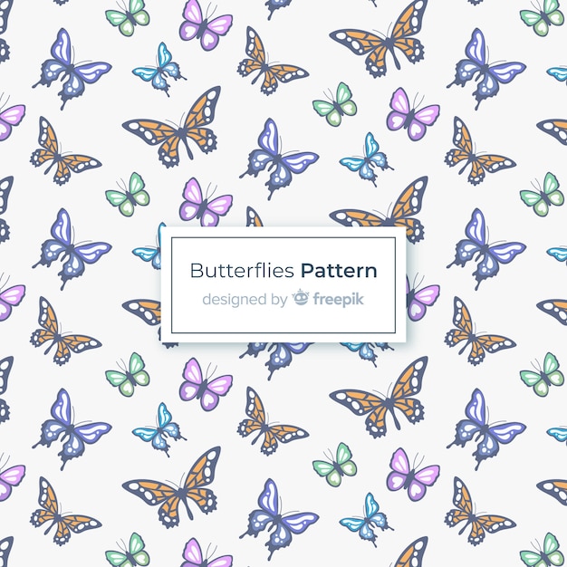 Flat butterflies pattern