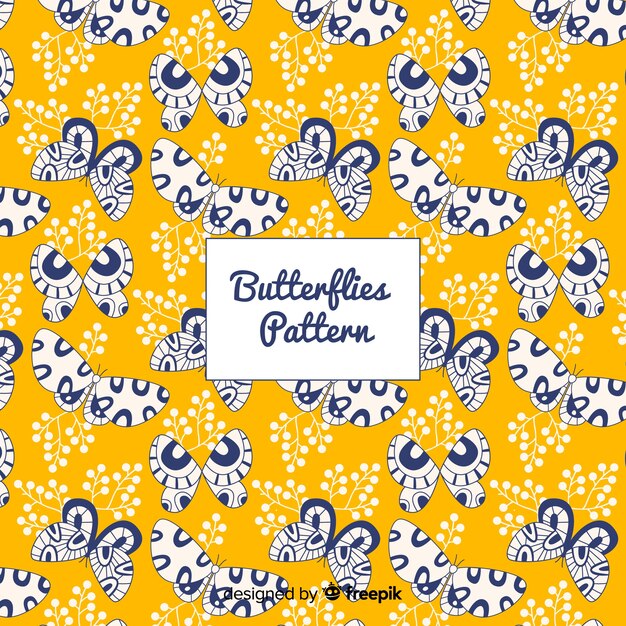 Flat butterflies pattern