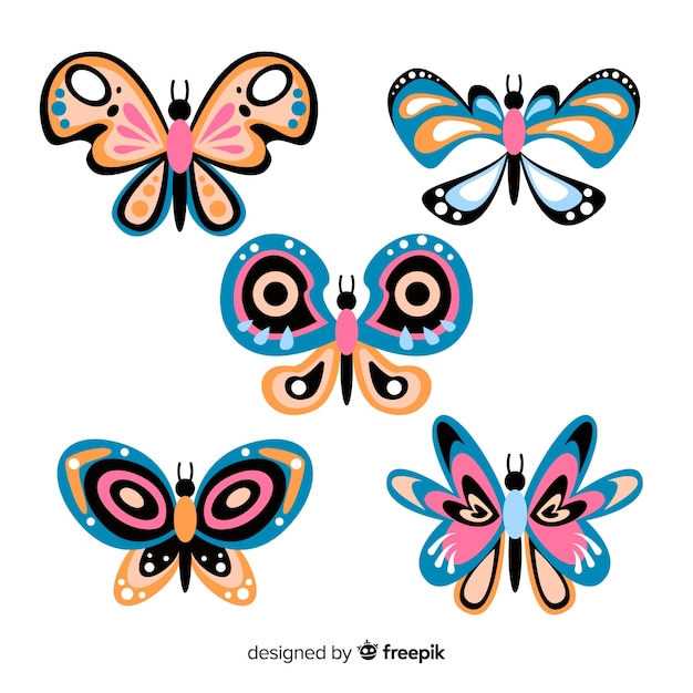 Flat butterfly collection