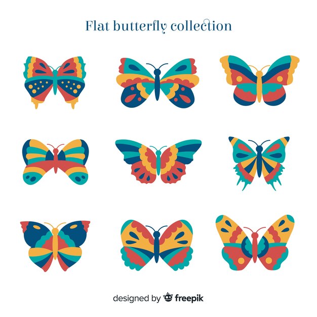 Flat butterfly collection