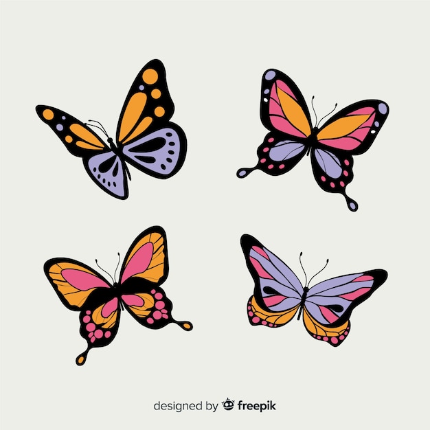 Flat butterfly collection