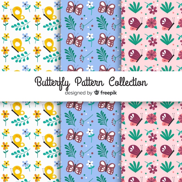 Free vector flat butterfly pattern