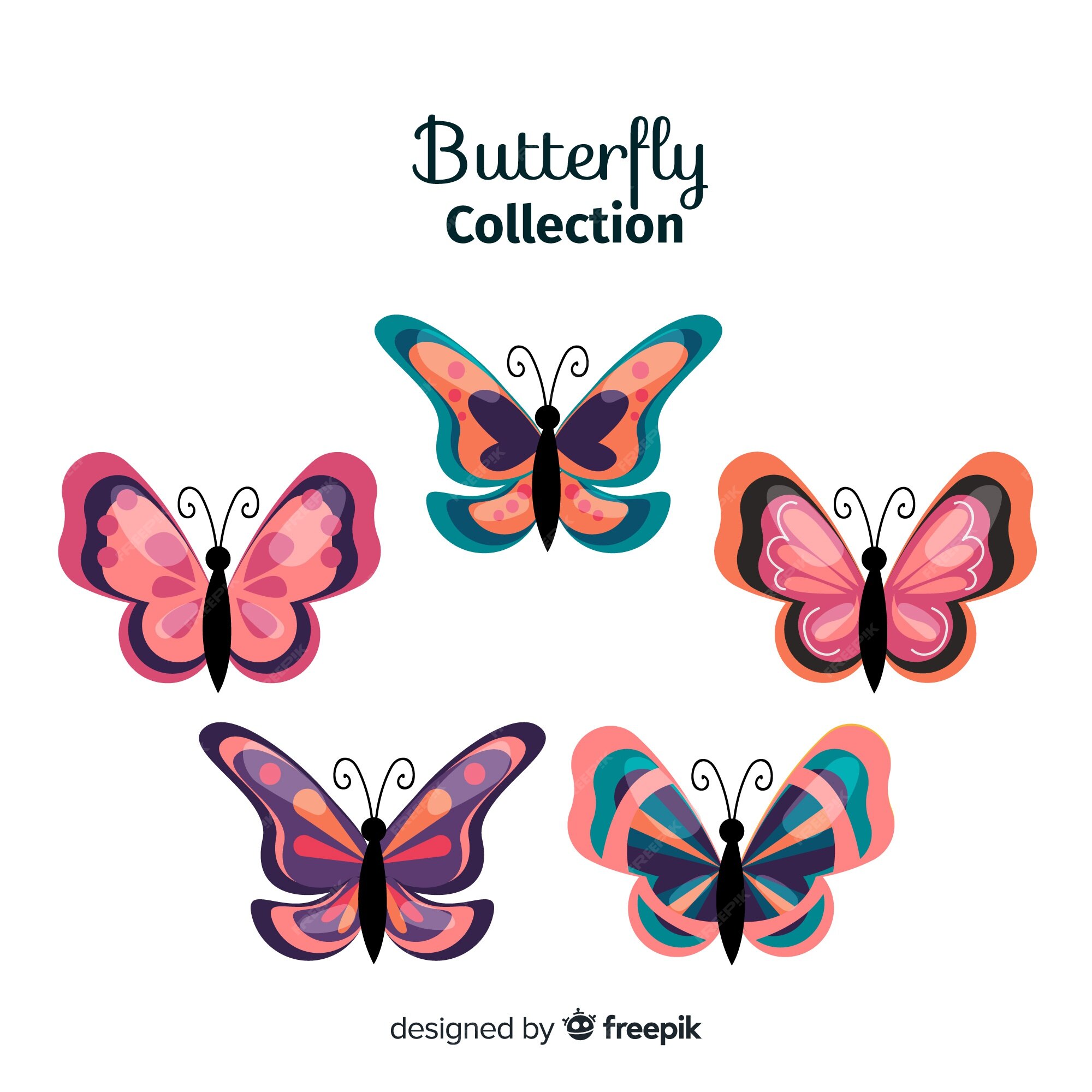 Free Vector | Flat butterfly Free Vector | Flat butterfly