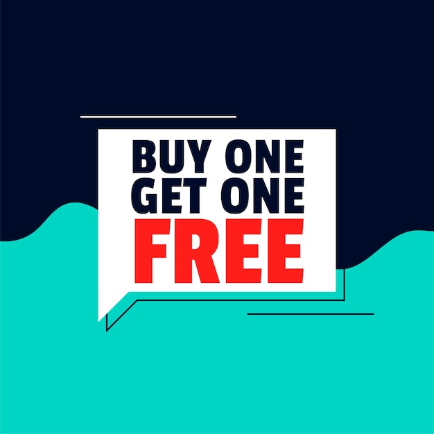 Free vector flat buy one get one free banner design