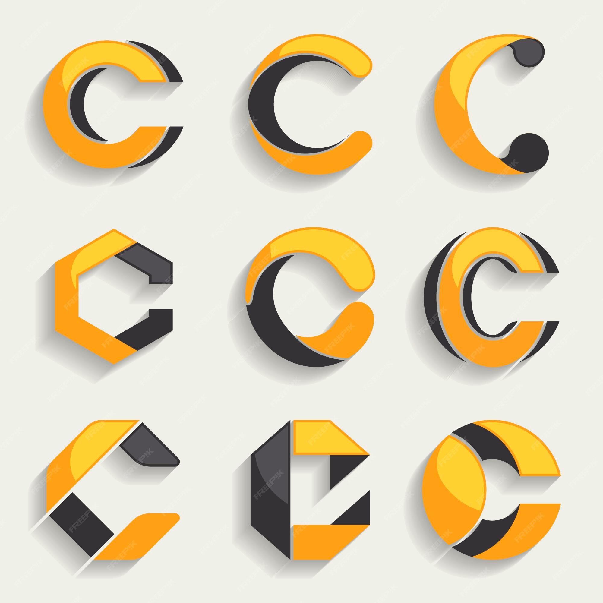 Free Vector | Flat c logo templates collection