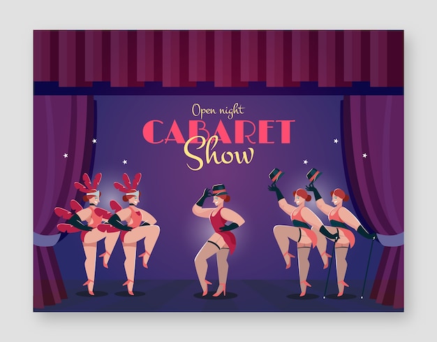 Flat cabaret photocall template