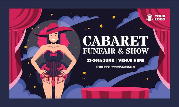 Flat cabaret twitch background