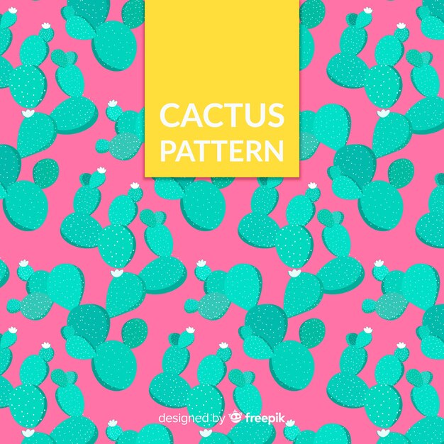 Flat cactus pattern