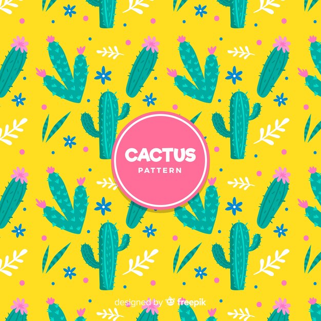 Flat cactus pattern