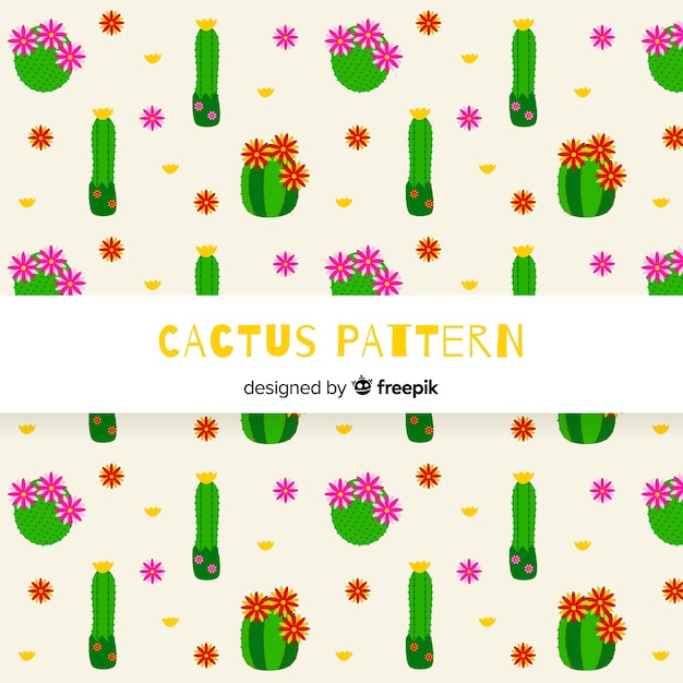 Flat cactus pattern