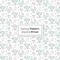 Free vector flat cactus pattern