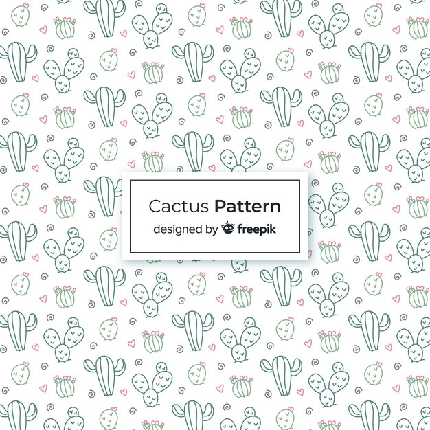 Flat cactus pattern