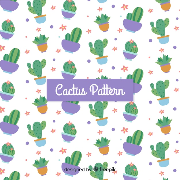 Flat cactus pattern