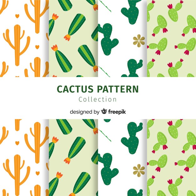 Flat cactus pattern