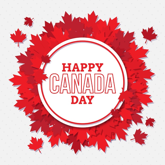 Free vector flat canada day illustration