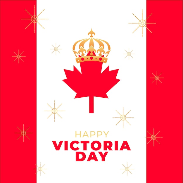 Free vector flat canadian victoria day illustration