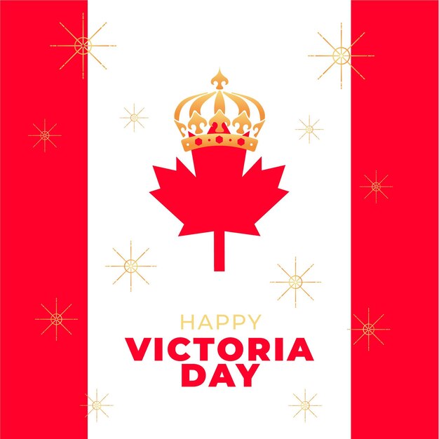 Плоская канадская иллюстрация дня виктории