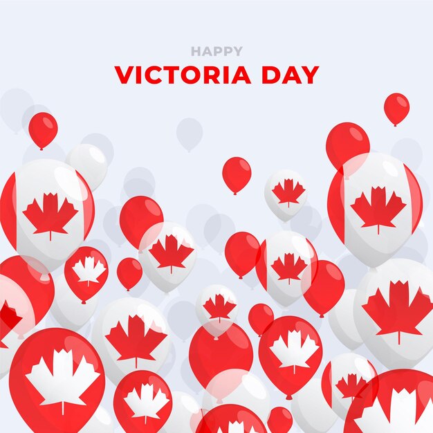 Flat canadian victoria day illustration