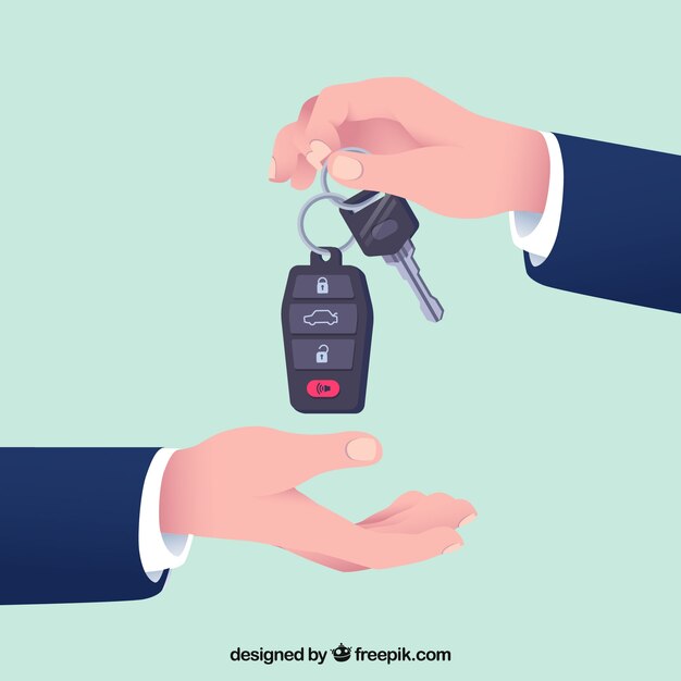 Flat car key background