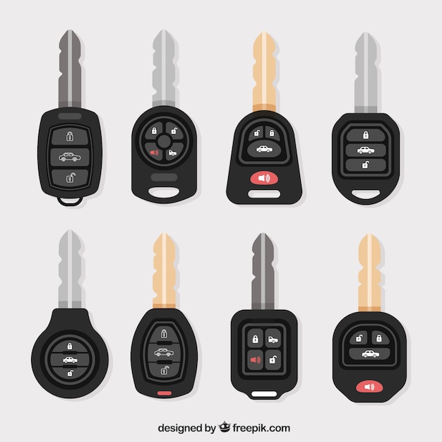 Flat car key background